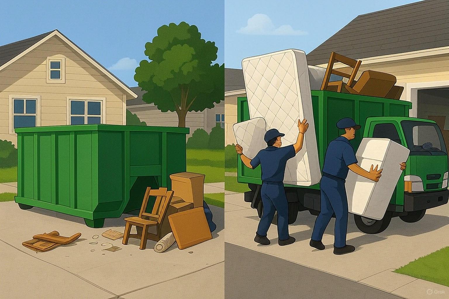 WeCycle blog: Dumpster Rental vs Junk Removal: Know The Difference