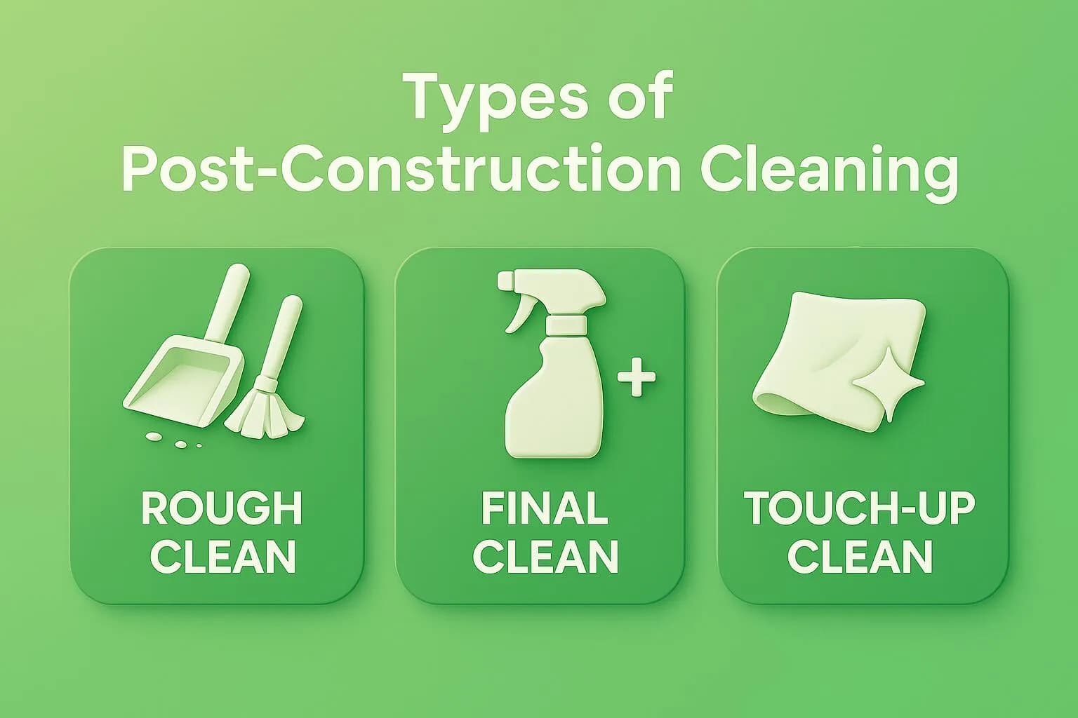 Types of Post-Construction Cleaning Types of Post-Construction Cleaning
